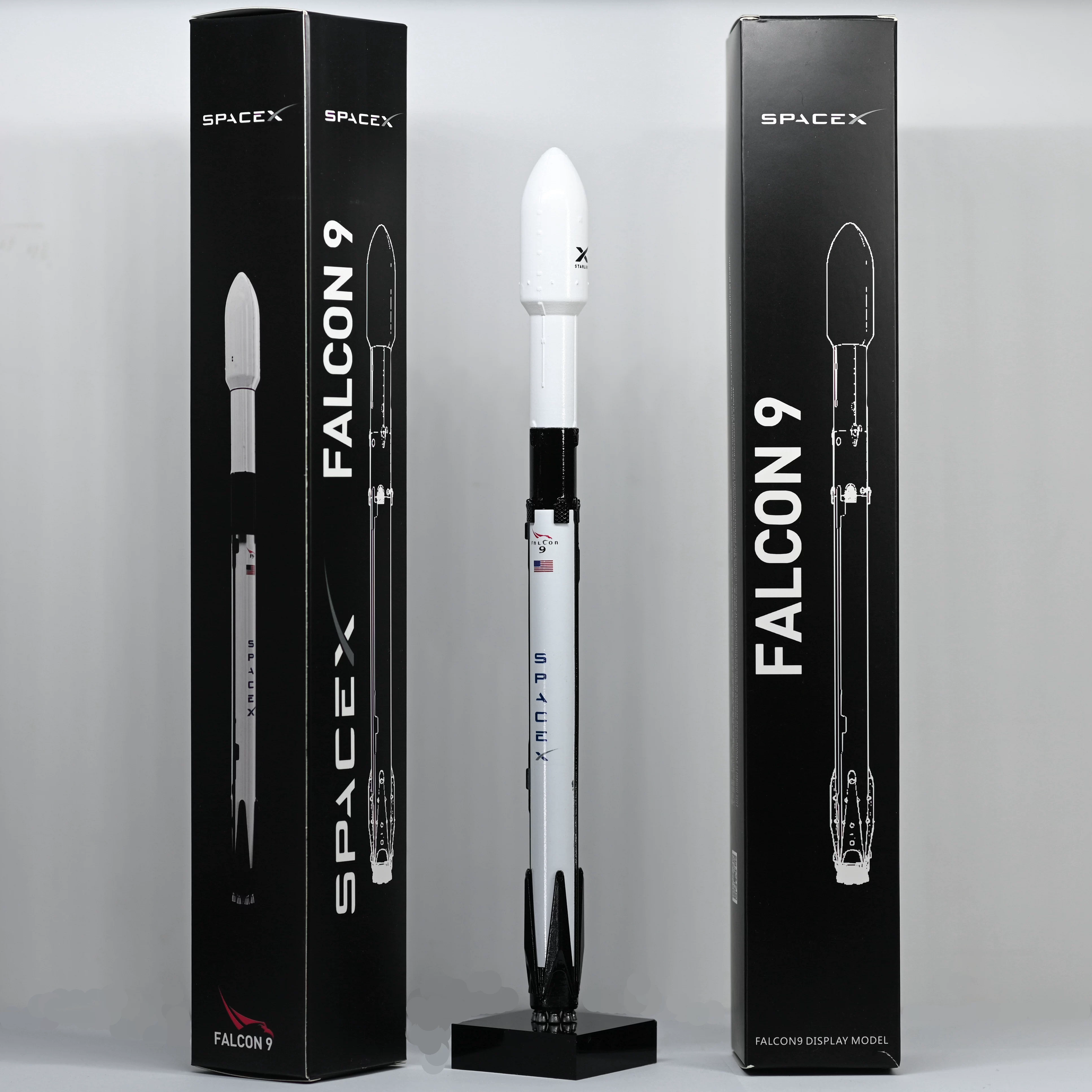 Модель космического корабля SpaceX Falcon Nine Falcon Heavy Dragon Spaceship Rocket Model Block5 - Space Model