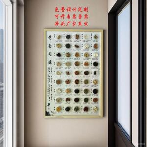 药食同源中药药材标本装饰画特色礼物展示框定制文化墙实木Diy