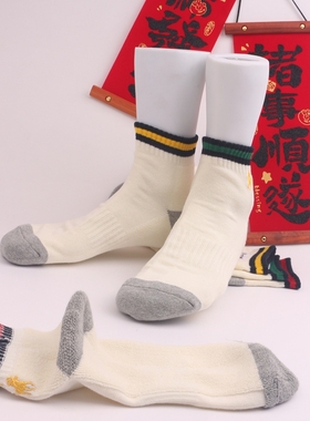 NJ推!25SS美经典马POL刺绣LGOO纯棉毛巾底休闲袜男士运动中短筒袜