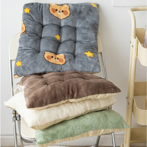 防滑加厚牛奶绒坐垫学生宿舍教室久坐办公室座椅凳子屁股垫子靠垫