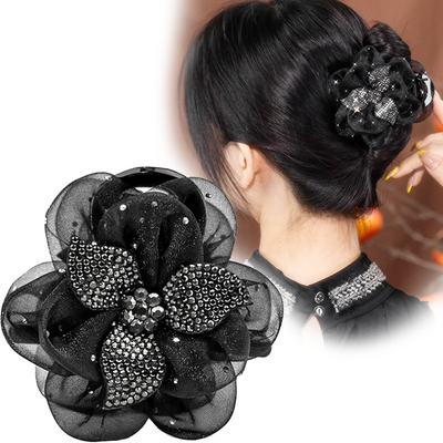 花朵抓夹显发量水钻发抓