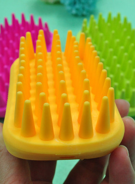 橡胶宠物按摩梳洗澡刷狗狗猫咪梳毛刷子护肤深层清洁促进血液循环