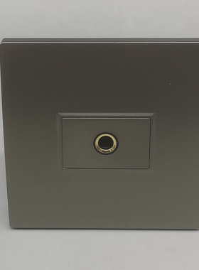 深灰色86型一位耳机6.35麦克风话筒免焊接拧线多媒体话筒免焊面板