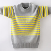 洋气圆领打底衫 中大童韩版 潮 毛衣2025春秋女童纯棉针织衫 男童薄款