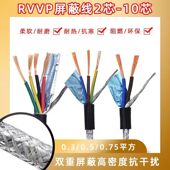 纯铜屏蔽RVVP2芯3芯4芯5芯6芯7芯8芯0.3 0.5 0.75平方信号控制线