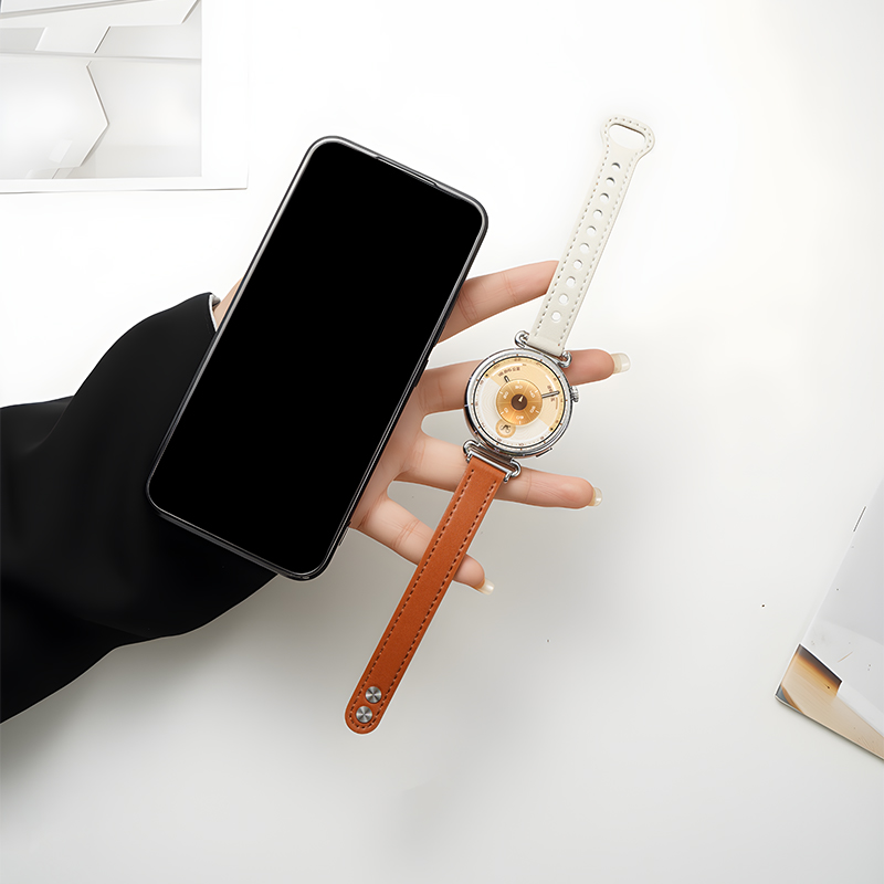 华为通用gt6女双钉扣撞色表带