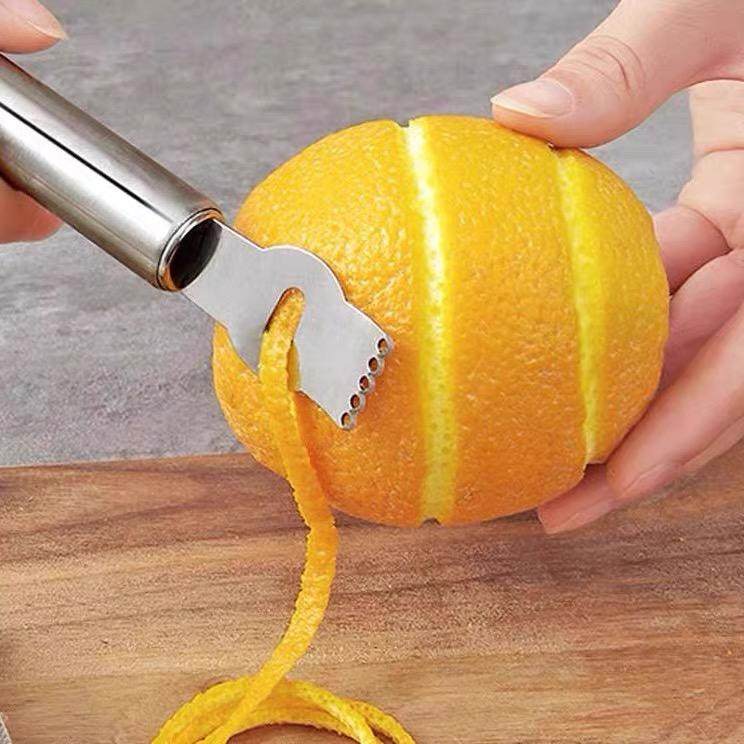 玩创酒匠不锈钢柠檬刨丝刀橙皮刨丝刀削皮刀刮皮屑调酒鸡尾酒装饰