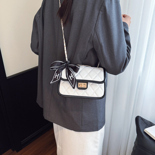 今年流行包包女百搭2026新款网红时尚高级感菱格链条包爆款斜挎包