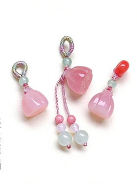 天然南红玛瑙挂件铃铛小滴溜