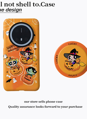 南瓜小女警磁吸菲林二合一适用华为m70pro/vivox200小米17p手机壳小米15可爱卡通保护套黄色万圣节节日创意壳