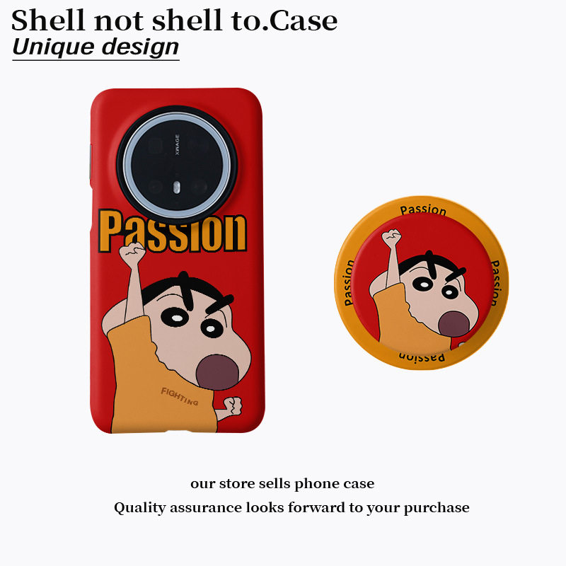 打气蜡笔小新磁吸菲林二合一适用小米oppofindx9/vivo手机壳华为卡通保护套小米17新款个性男女款全包防摔