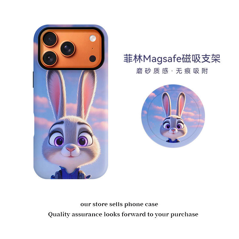 你的尼克磁吸菲林二合一适用苹果17Air/16pro手机壳15pro女款情侣16/15新款网红可爱14pro情侣款朱迪手机套