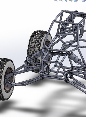 钢管车架3D图纸 SolidWorks2014设计 赛车骨架三维建模