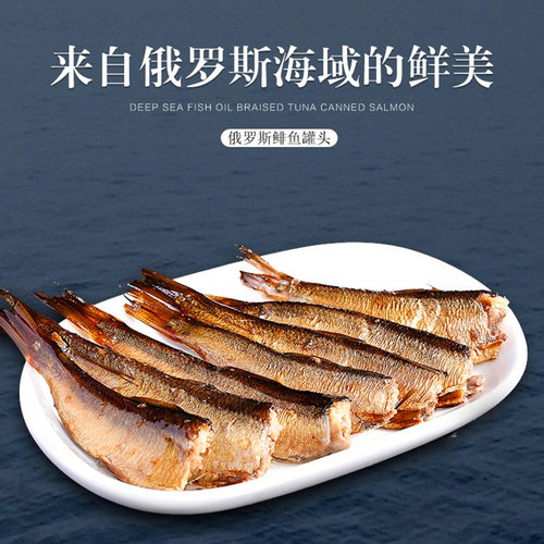 俄罗斯进口烟熏油浸鲱鱼海鲜罐头