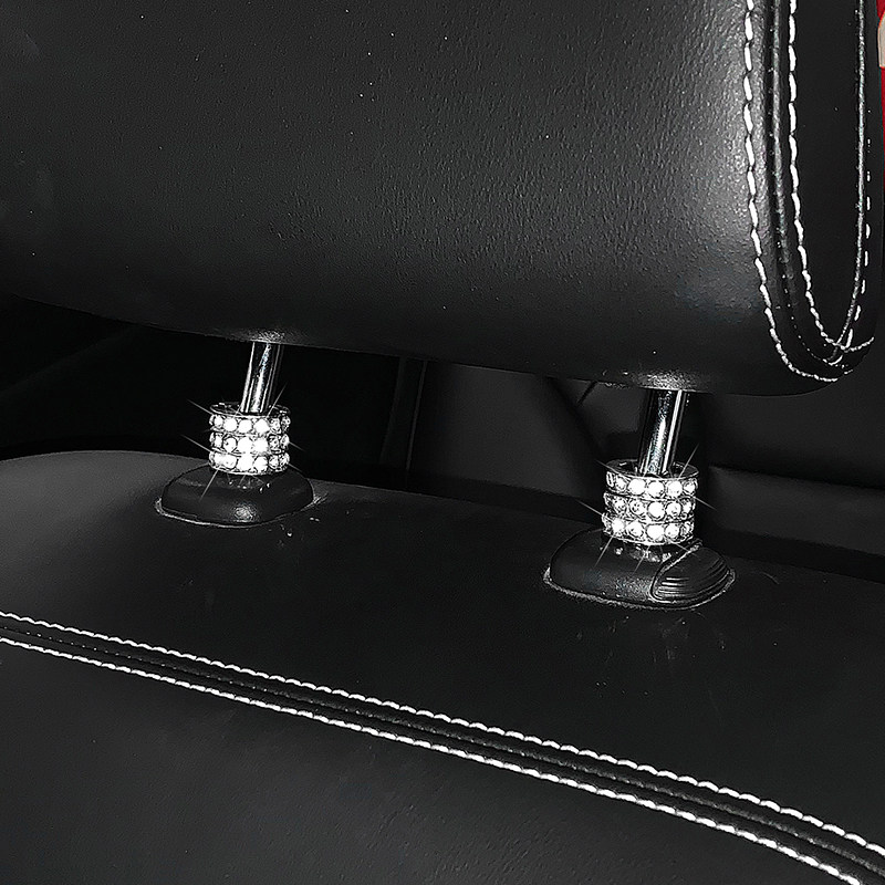 dad镶钻汽车座椅头枕装饰金属套环车内颈枕连杆枕环vip装饰颈环圈