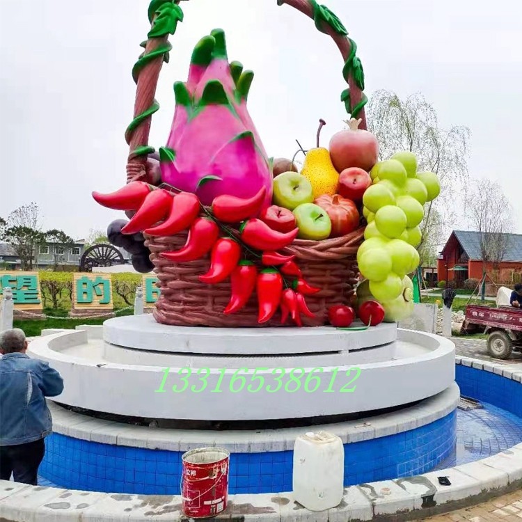 水果卡通人物玻璃钢雕塑定制大型黄瓜茄子火龙果葡枇杷橘子果篮子,家居饰品,装饰摆件,淘宝优惠券,粉丝福利购,淘宝优惠卷