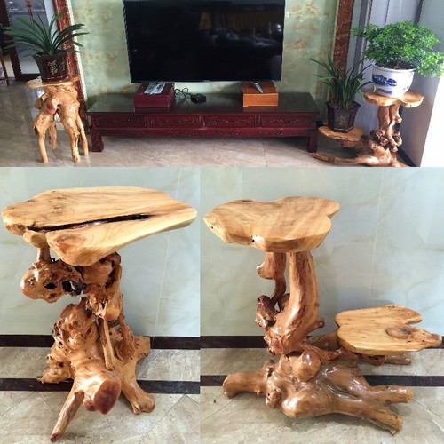 根雕花架实木树根摆件鱼缸底座