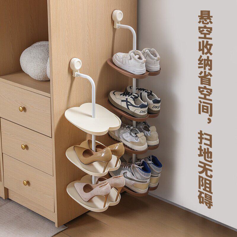 吸盘免打孔挂式多层省空间鞋架