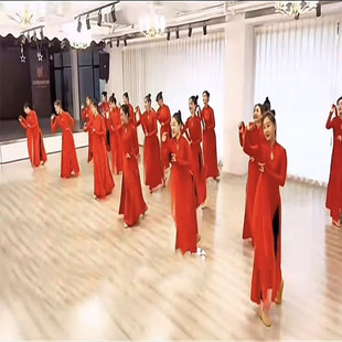 开场舞演出服红旗颂表演服唱支山歌给党听红歌红色主题爱国舞蹈服