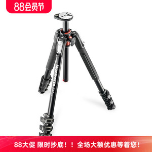 新款曼富图MT190XPRO4单反微单相机摄影铝合金四节专业三脚角架