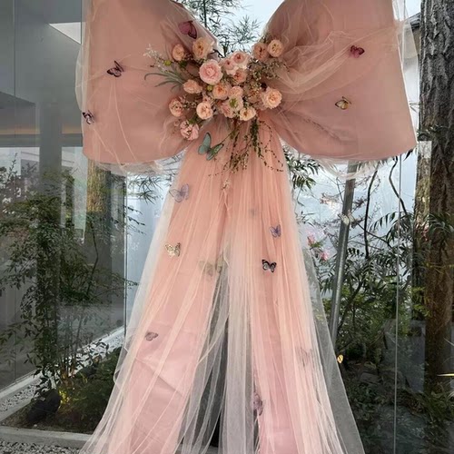 巨型蝴蝶结装饰结婚房布置美陈派对打卡拍摄生日布景道具橱窗598