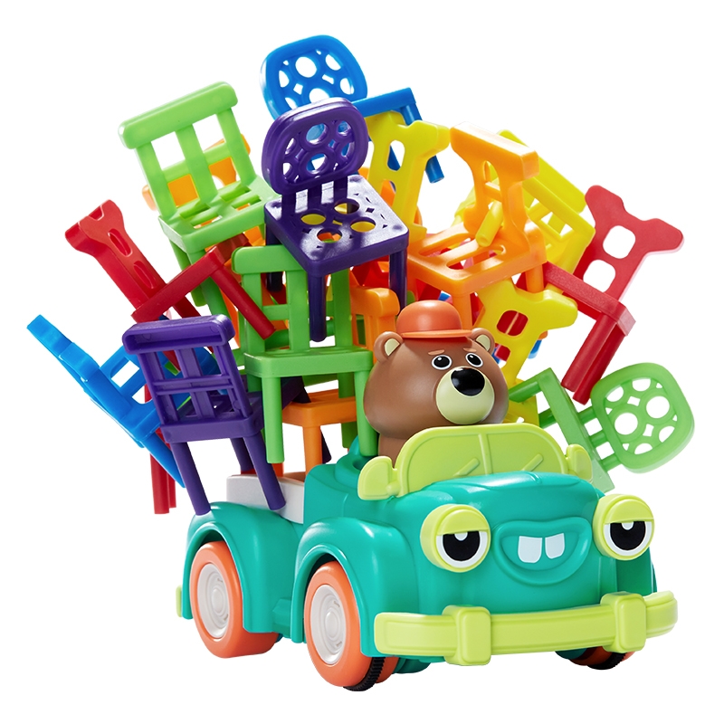 贝恩施儿童叠椅子叠高高叠叠乐积木堆玩具男孩宝宝2岁层层叠平衡