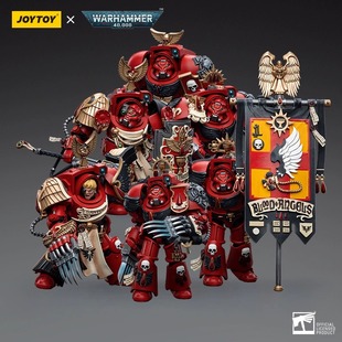 JOYTOY暗源战锤40K圣血天使突击终结者旗手泰伯瑞尔可动兵人模型