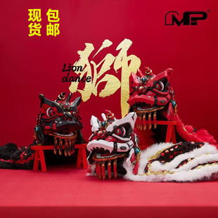带披风中国风国潮舞狮国创手工拼装 玩具 醒狮模型典藏版 将魂姬拼装