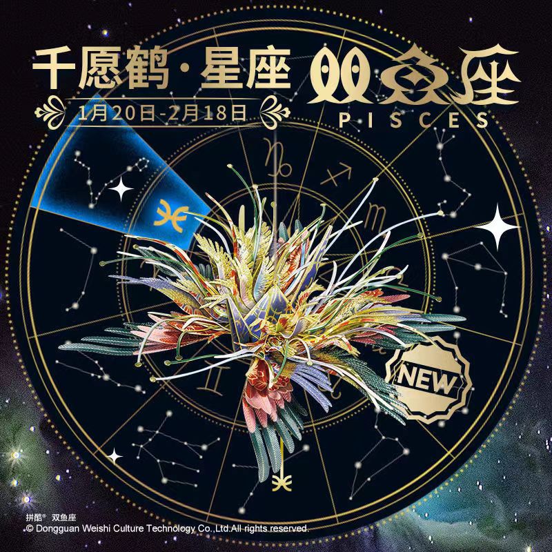拼酷千愿鹤星座系列水瓶座拼图