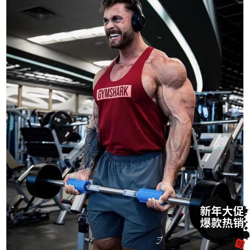 gymshark block stringer originals 肌肉鲨鱼健身运动背心男吊带