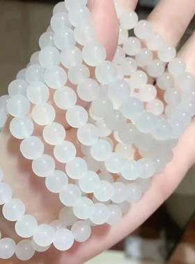 千汇仿玉一往情深汉白玉手链简约气质玉甜美手串福利手饰