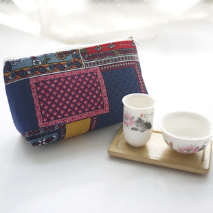 原创设计手工茶具三件套收纳包茶包旅行套装闻香杯品茗杯白瓷