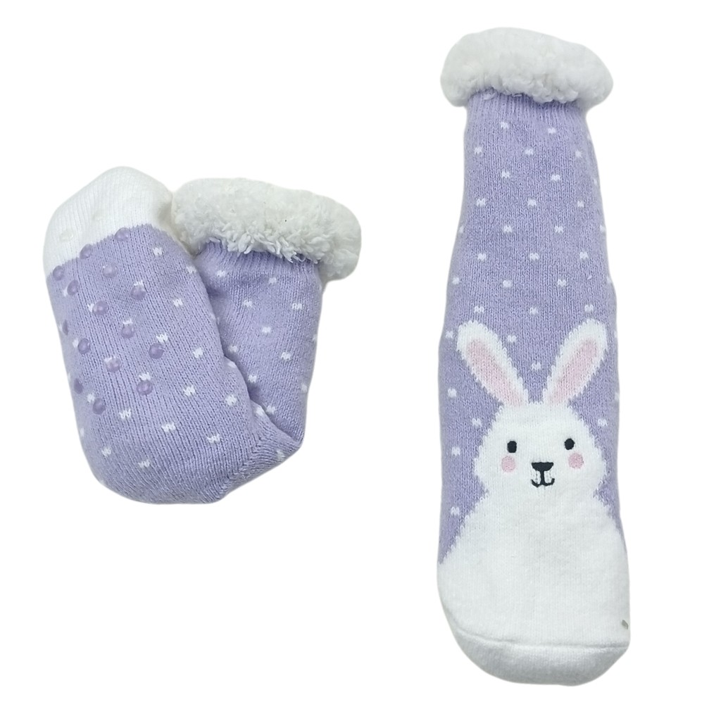 冬季加厚保暖羊羔绒居家可爱紫色小兔子脚底防滑女士中筒袜,女士内衣/男士内衣/家居服,中筒袜,淘宝优惠券,粉丝福利购,淘宝优惠卷