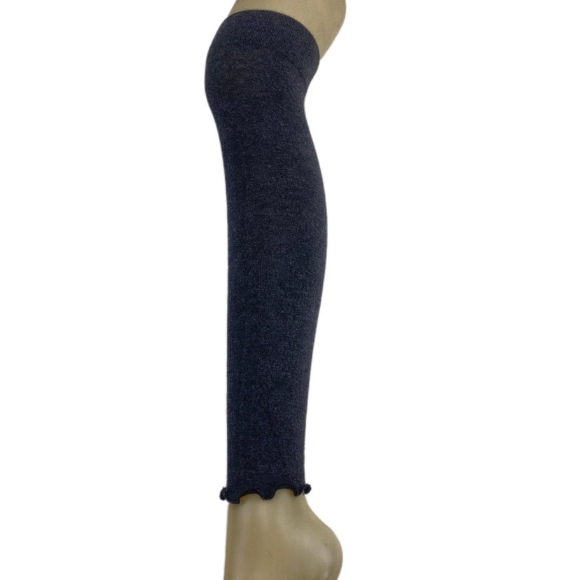 秋冬季简约深灰色木耳边羊绒款保暖护膝腿套袜套纯色小腿套显瘦,女士内衣/男士内衣/家居服,长筒袜,淘宝优惠券,粉丝福利购,淘宝优惠卷