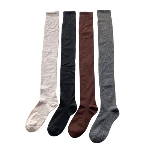 长筒袜女纯色高筒袜