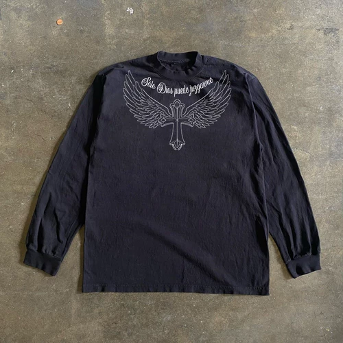 Хлопковый лонгслив для отдыха, в американском стиле