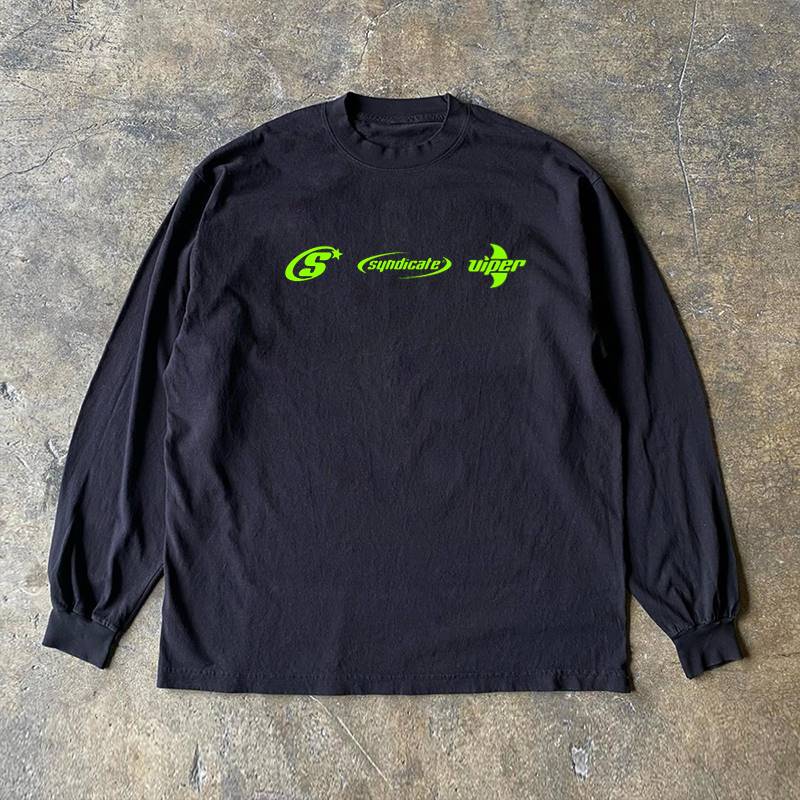 海外订单尾货~撤回外贸初秋重磅纯棉百搭长袖T恤男女情侣宽松上衣