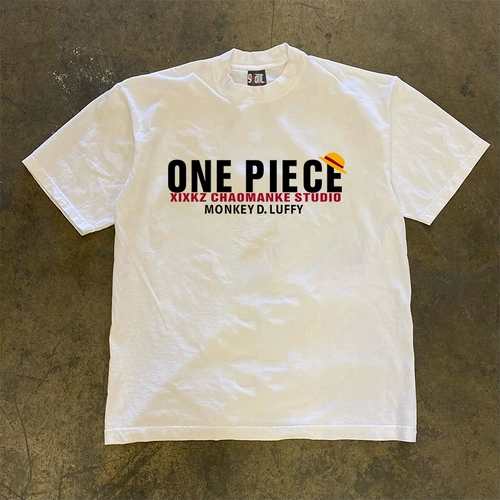 Хлопковая футболка с коротким рукавом с круглым воротником, в американском стиле, оверсайз