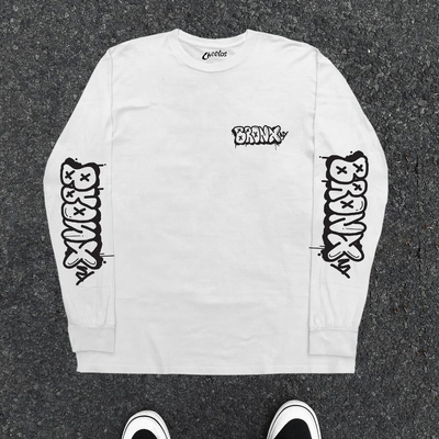 海外订单尾货~撤回外贸美式hiphop纯棉长袖T恤男女宽松休闲上衣服