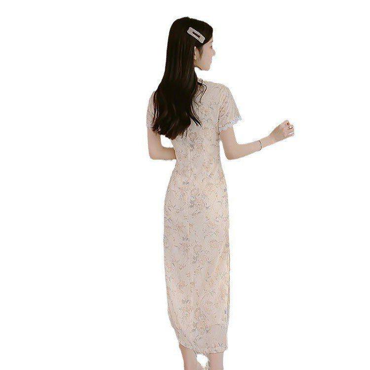 改良雪纺长裙中国风女夏高级感