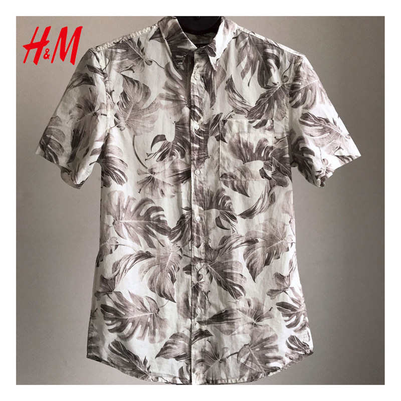 HM Special shop men's wear Arc Hem Curling Short sleeved shirt shirt New products urbanin the Men's clothing, Shirt  category - from Buy2taobao.com to provide professional Taobao agent buy service
