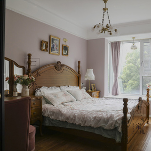 美式 輕奢公主床 鄉村實木復古床主臥床現代簡約做舊婚床田園風法式