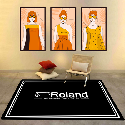 架子鼓地毯罗兰电子鼓专用隔音垫摇滚音乐防滑减震装饰长方形地垫