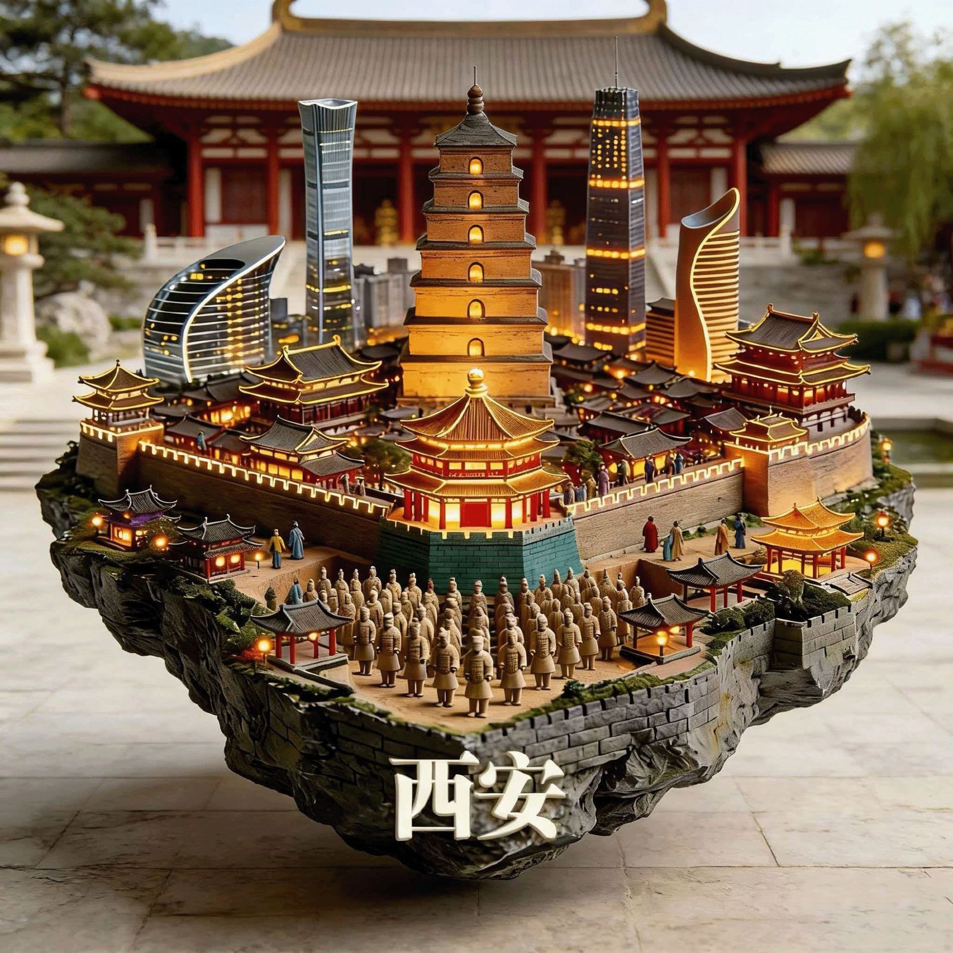 西安票根滑轨金属冰箱贴旅游景点国潮文创纪念品周边伴手礼