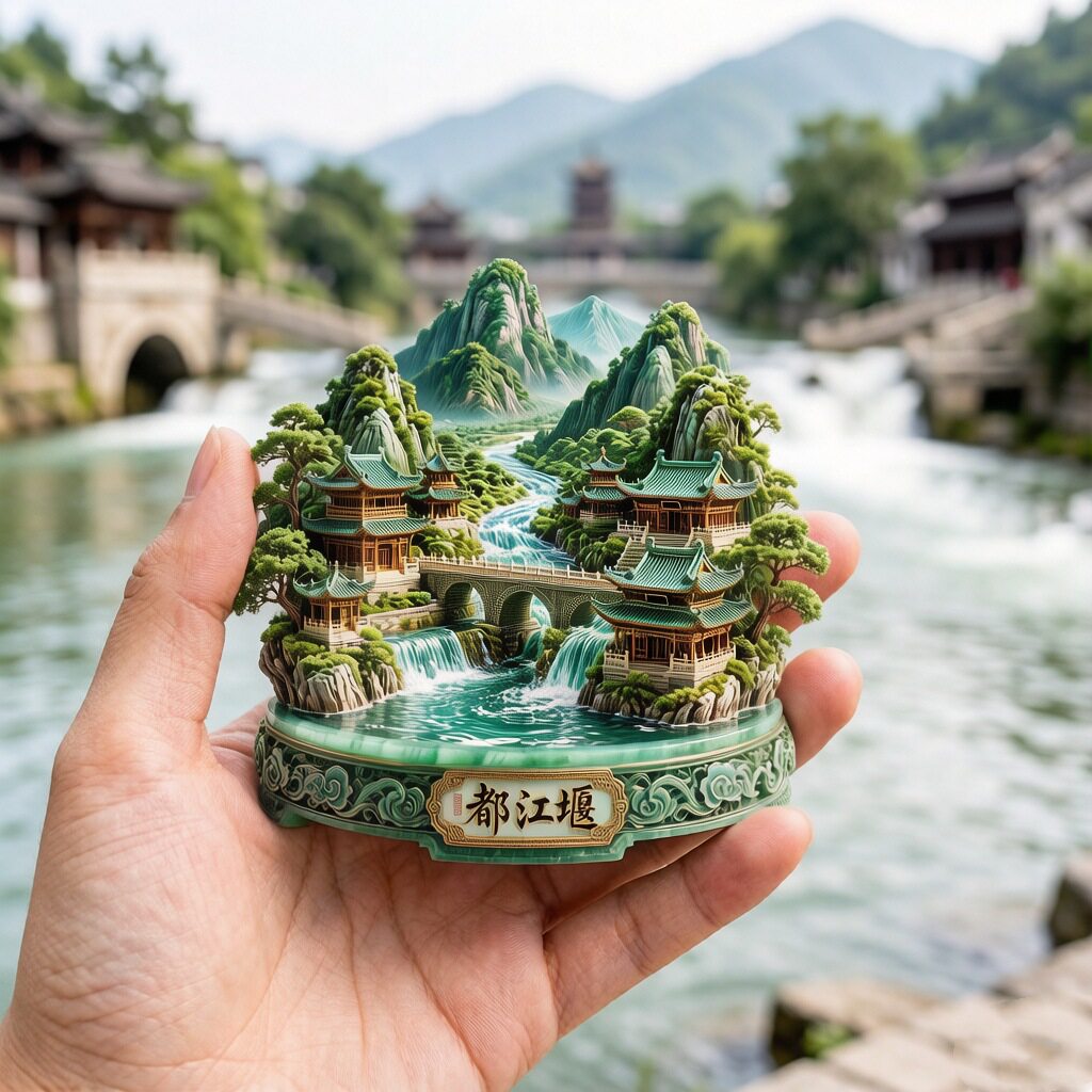 成都金属冰箱贴 四川都江堰宽窄巷子熊猫基地景区旅游文创冰箱贴