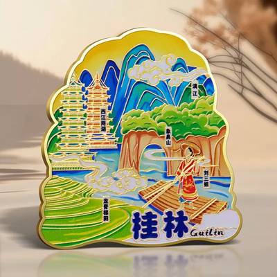 桂林冰箱贴漓江双塔象鼻山龙脊文创礼品旅游纪念品礼品