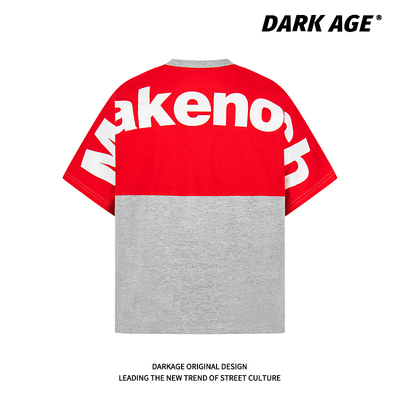 DARKAGE原创字母贴布短袖T恤
