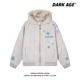 连帽情侣装 DARKAGE原创美式 复古雪花刺绣座山雕棉服外套男女冬季