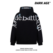 DARKAGE原创美式 外套 宽松休闲长袖 中性风雪花字母卫衣男女款 春季