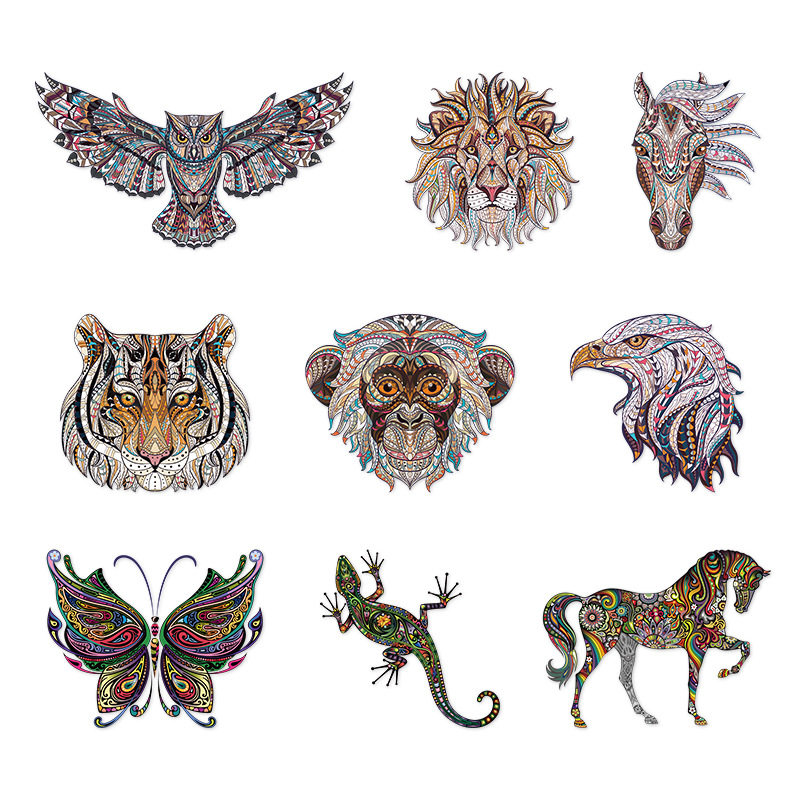 狮子花纹汽车玻璃车贴透明贴纸 马鹰教堂花纹汽车车贴